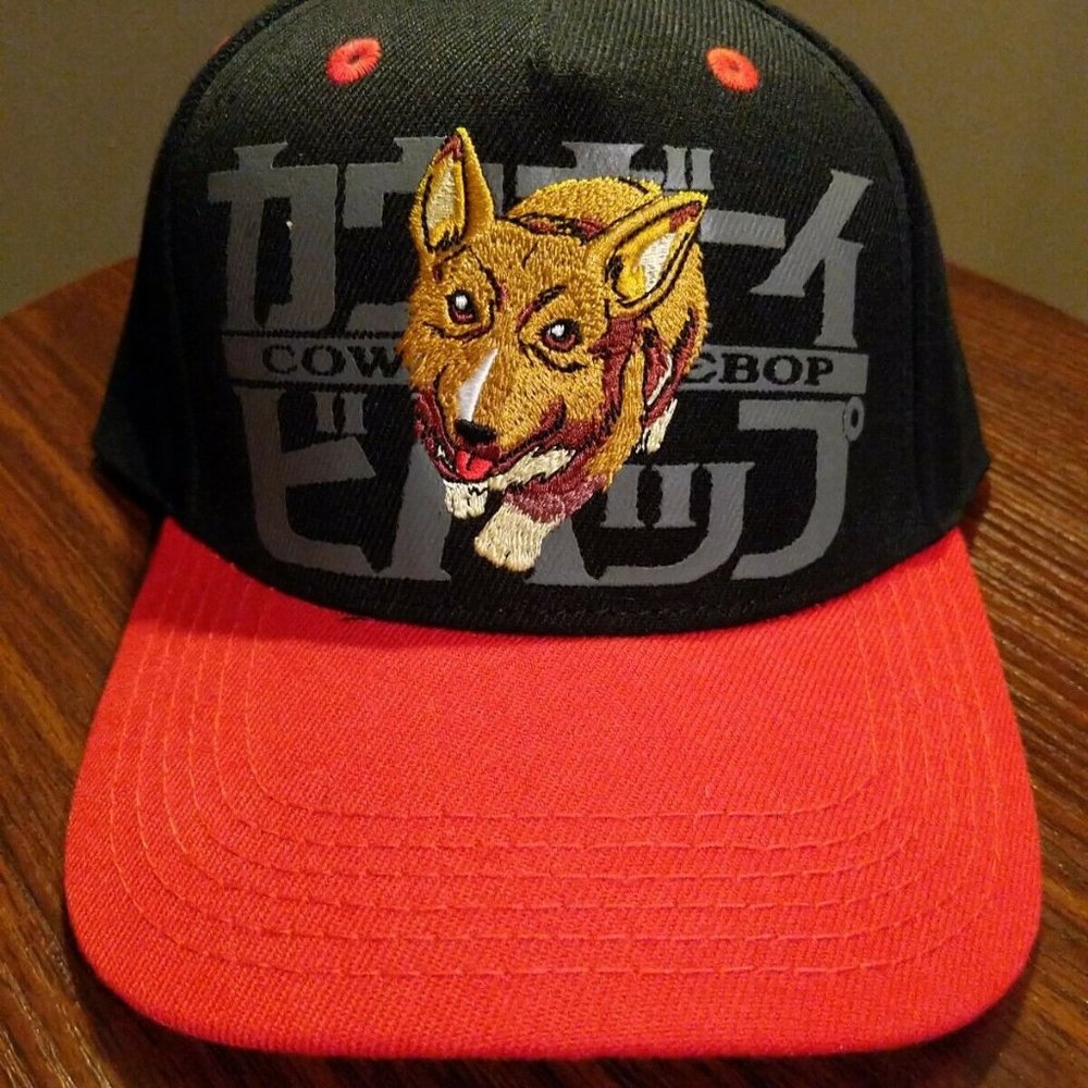 Cowboy Bebop Ein Embroidered Logo Snapback Hat. OSFM